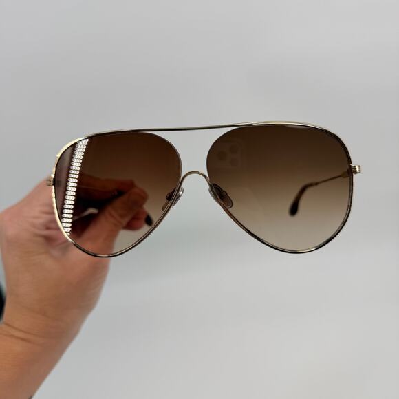 Victoria Beckham VB133S 703 Gold Brown Gradient Oversize Made in Italy 61-12-140 main image 12